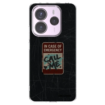 Picasee silikonový průhledný obal pro Xiaomi Redmi Note 14 5G - EMERGENCY