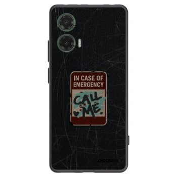 Picasee silikonový černý obal pro Motorola Moto G35 5G - EMERGENCY