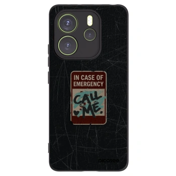 Picasee silikonový černý obal pro Xiaomi Redmi Note 14 4G - EMERGENCY
