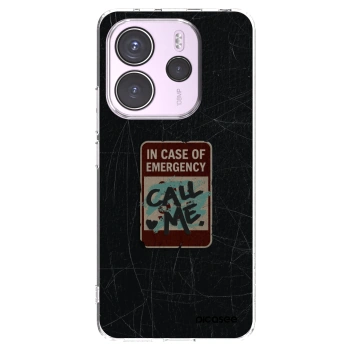 Picasee silikonový průhledný obal pro Xiaomi Redmi Note 14 4G - EMERGENCY