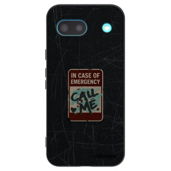 Picasee silikonový černý obal pro Google Pixel 8a - EMERGENCY