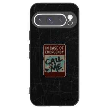Picasee silikonový černý obal pro Google Pixel 9 Pro - EMERGENCY