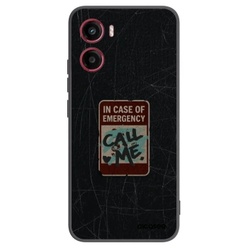 Picasee silikonový černý obal pro Motorola Moto G05 - EMERGENCY