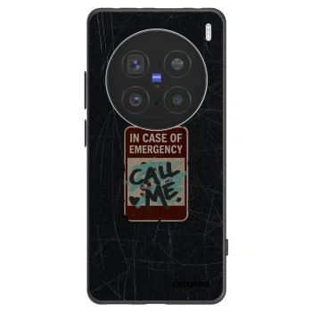Picasee silikonový černý obal pro Vivo X200 Pro - EMERGENCY