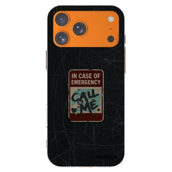 Picasee silikonový průhledný obal pro Apple iPhone 17 Pro Max - EMERGENCY