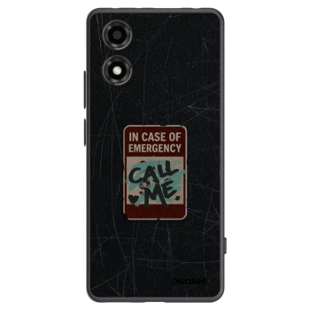 Picasee silikonový černý obal pro Motorola Moto E14 - EMERGENCY