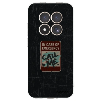 Picasee silikonový průhledný obal pro Xiaomi Redmi Note 15 Pro 4G - EMERGENCY