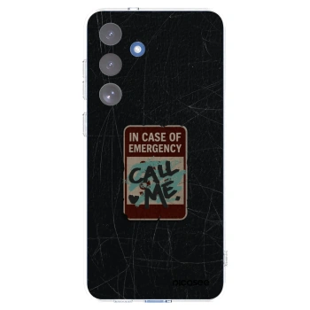 Picasee silikonový průhledný obal pro Samsung Galaxy S25 FE 5G - EMERGENCY