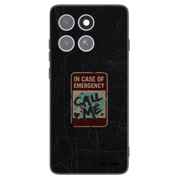 Picasee silikonový černý obal pro Motorola Edge 60 Fusion - EMERGENCY