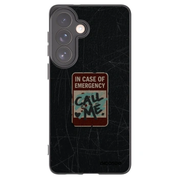 Picasee silikonový černý obal pro Samsung Galaxy S26+ - EMERGENCY
