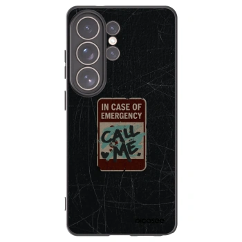 Picasee silikonový černý obal pro Samsung Galaxy S26 Ultra - EMERGENCY