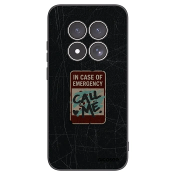 Picasee silikonový černý obal pro Xiaomi Redmi Note 15 Pro 5G - EMERGENCY