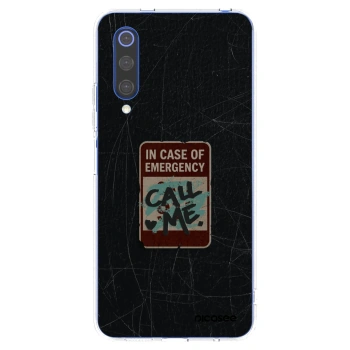 Picasee silikonový průhledný obal pro Xiaomi Mi 9 SE - EMERGENCY