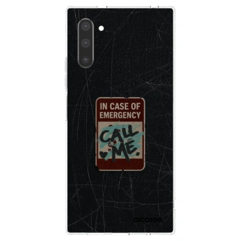 Picasee silikonový průhledný obal pro Samsung Galaxy Note 10 N970F - EMERGENCY