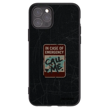 Picasee silikonový černý obal pro Apple iPhone 11 Pro - EMERGENCY