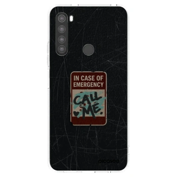 Picasee silikonový průhledný obal pro Xiaomi Redmi Note 8 - EMERGENCY