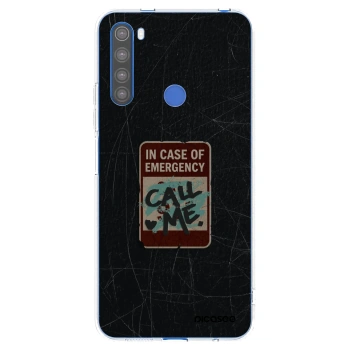 Picasee silikonový průhledný obal pro Xiaomi Redmi Note 8T - EMERGENCY