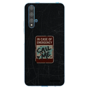 Picasee silikonový průhledný obal pro Huawei Nova 5T - EMERGENCY