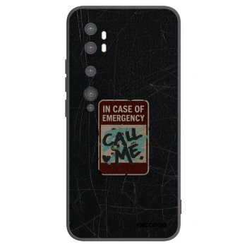 Picasee silikonový černý obal pro Xiaomi Mi Note 10 (Pro) - EMERGENCY