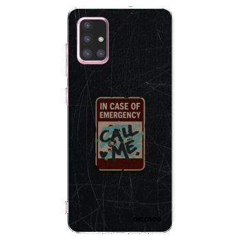 Picasee silikonový průhledný obal pro Samsung Galaxy A71 A715F - EMERGENCY