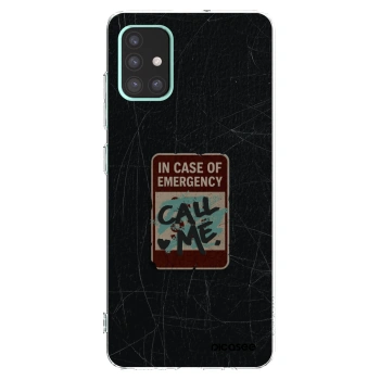 Picasee silikonový průhledný obal pro Samsung Galaxy A51 A515F - EMERGENCY
