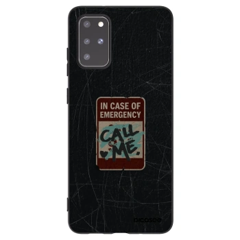 Picasee silikonový černý obal pro Samsung Galaxy S20+ G985F - EMERGENCY