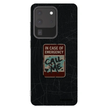 Picasee silikonový průhledný obal pro Samsung Galaxy S20 Ultra 5G G988F - EMERGENCY