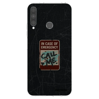 Picasee silikonový průhledný obal pro Huawei P40 Lite E - EMERGENCY