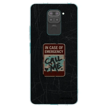 Picasee silikonový černý obal pro Xiaomi Redmi Note 9 - EMERGENCY