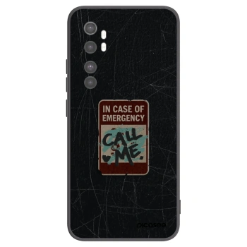 Picasee silikonový černý obal pro Xiaomi Mi Note 10 Lite - EMERGENCY