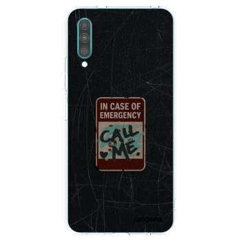 Picasee silikonový průhledný obal pro Samsung Galaxy A30s A307F - EMERGENCY