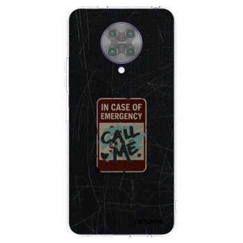Picasee silikonový průhledný obal pro Xiaomi Poco F2 Pro - EMERGENCY