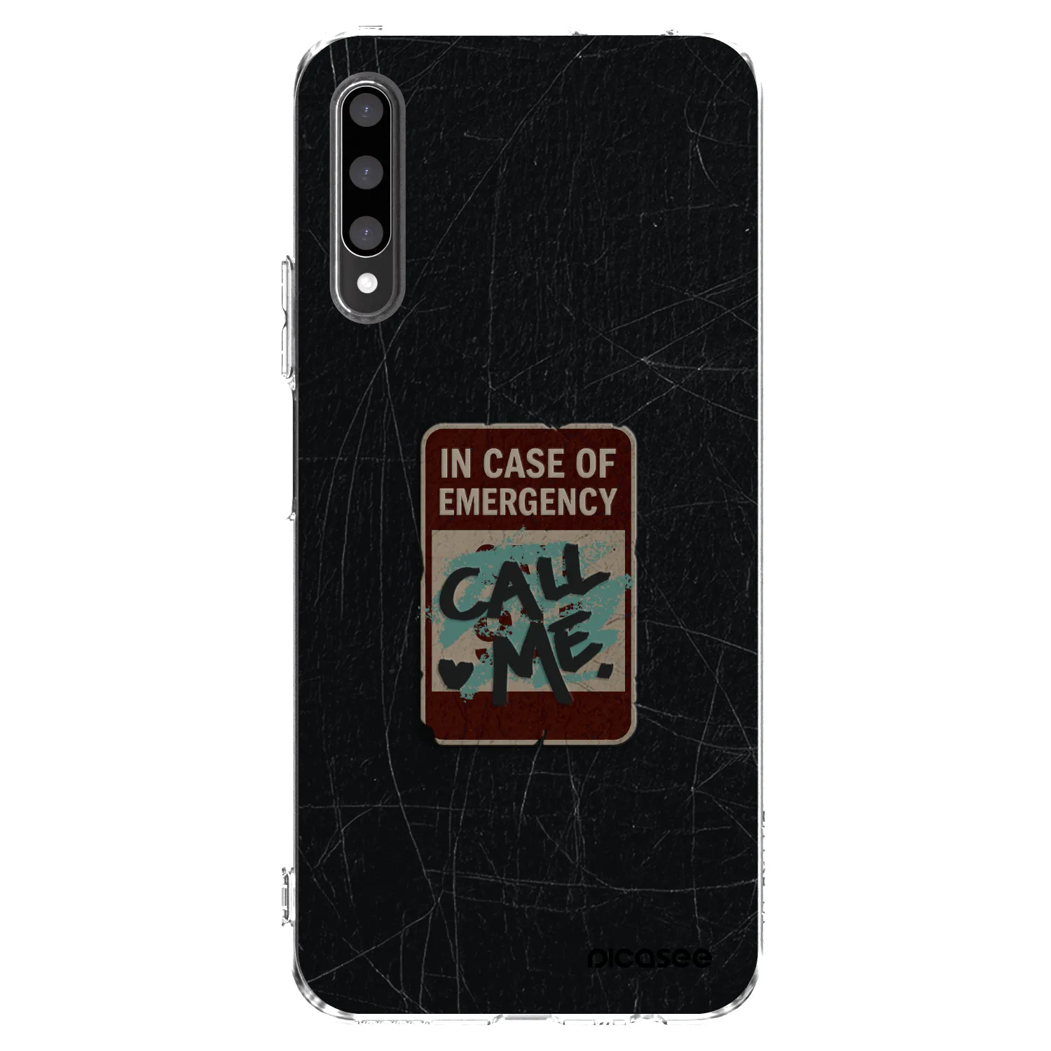 Picasee silikonový průhledný obal pro Honor 9X Pro - EMERGENCY