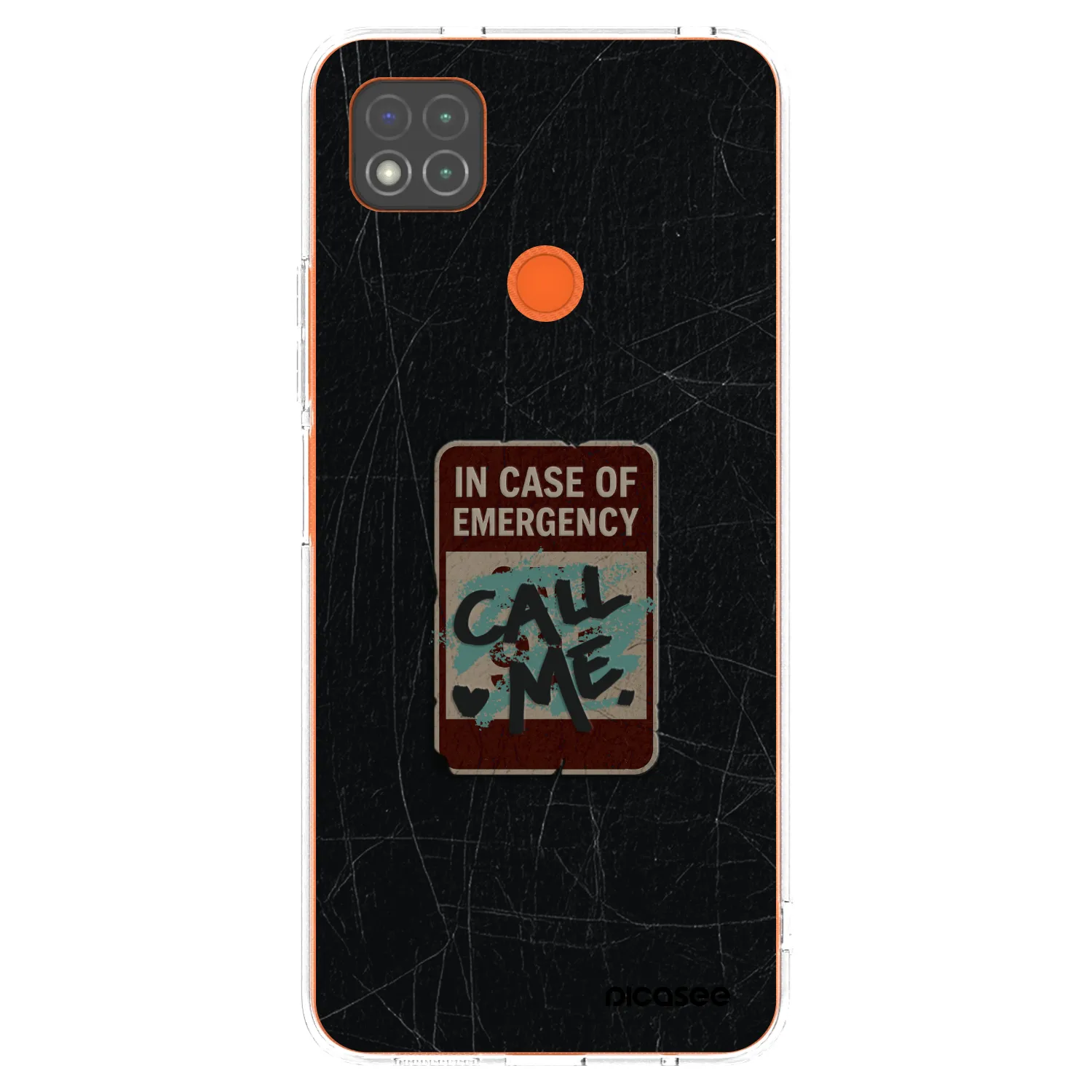 Picasee silikonový průhledný obal pro Xiaomi Redmi 9C - EMERGENCY