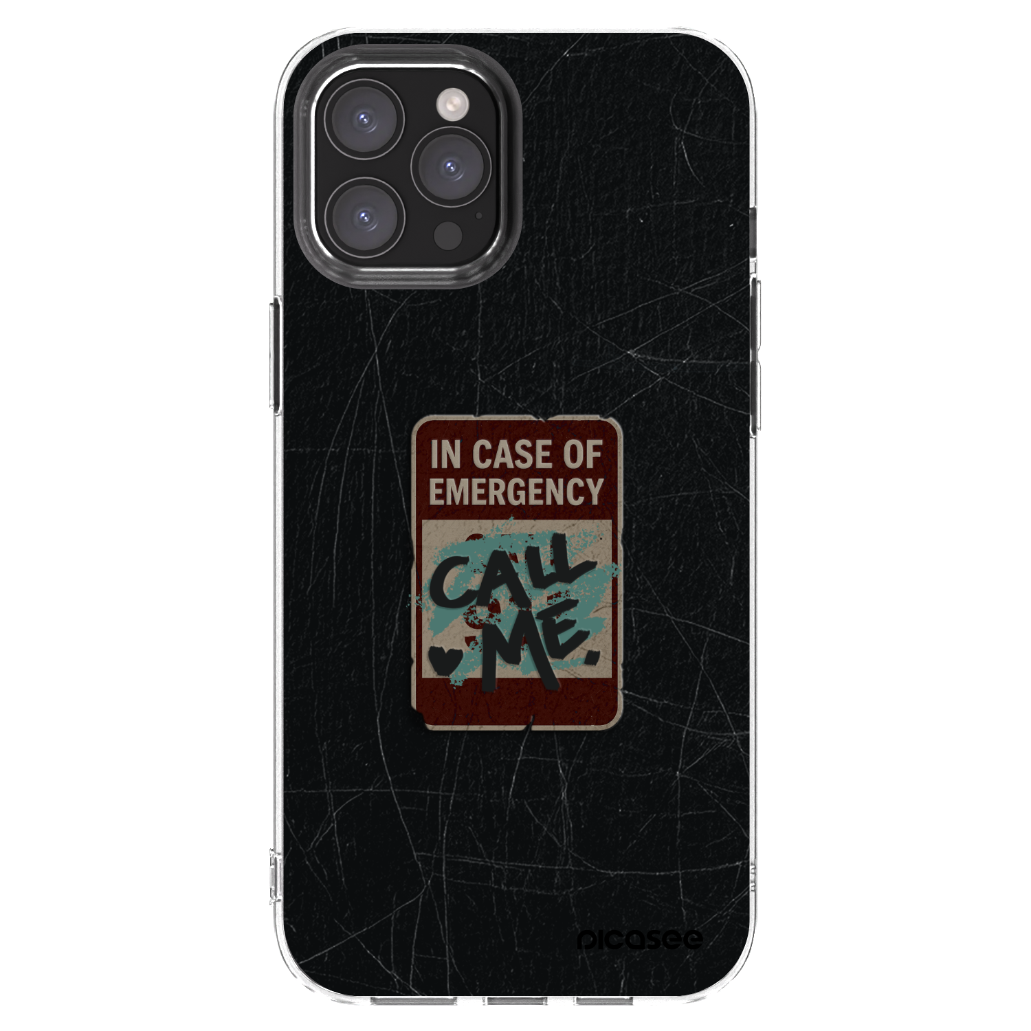 Picasee silikonový průhledný obal pro Apple iPhone 12 Pro Max - EMERGENCY