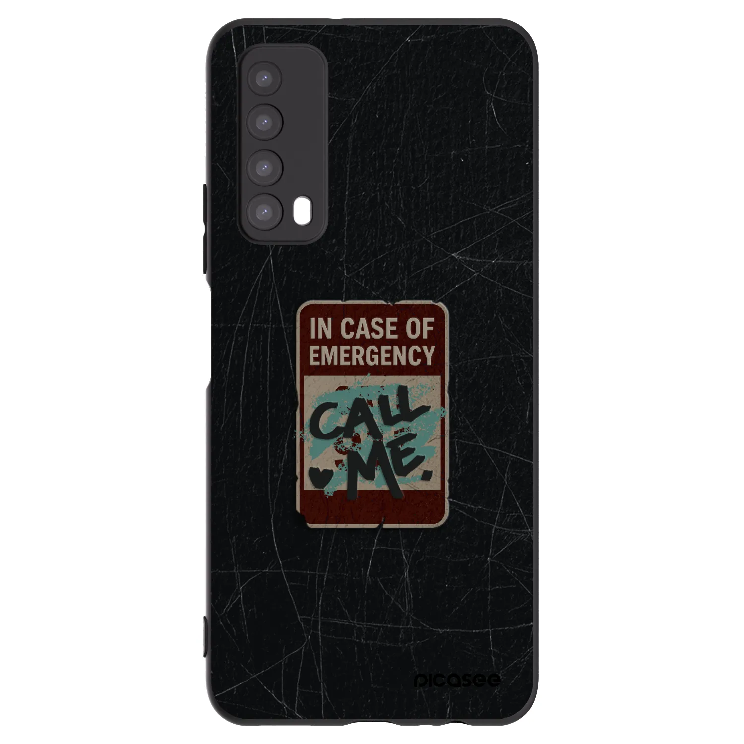 Picasee silikonový černý obal pro Huawei P Smart 2021 - EMERGENCY