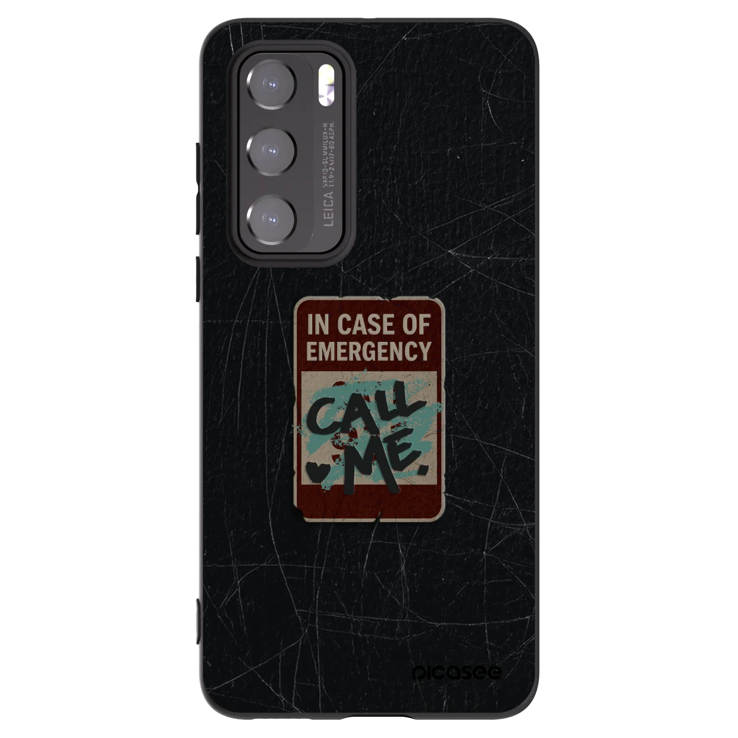 Picasee silikonový černý obal pro Huawei P40 - EMERGENCY
