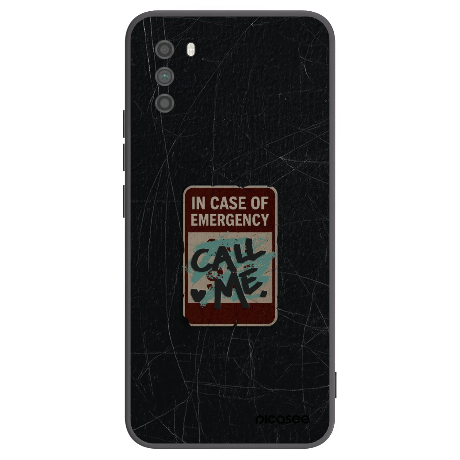 Picasee silikonový černý obal pro Xiaomi Poco M3 - EMERGENCY