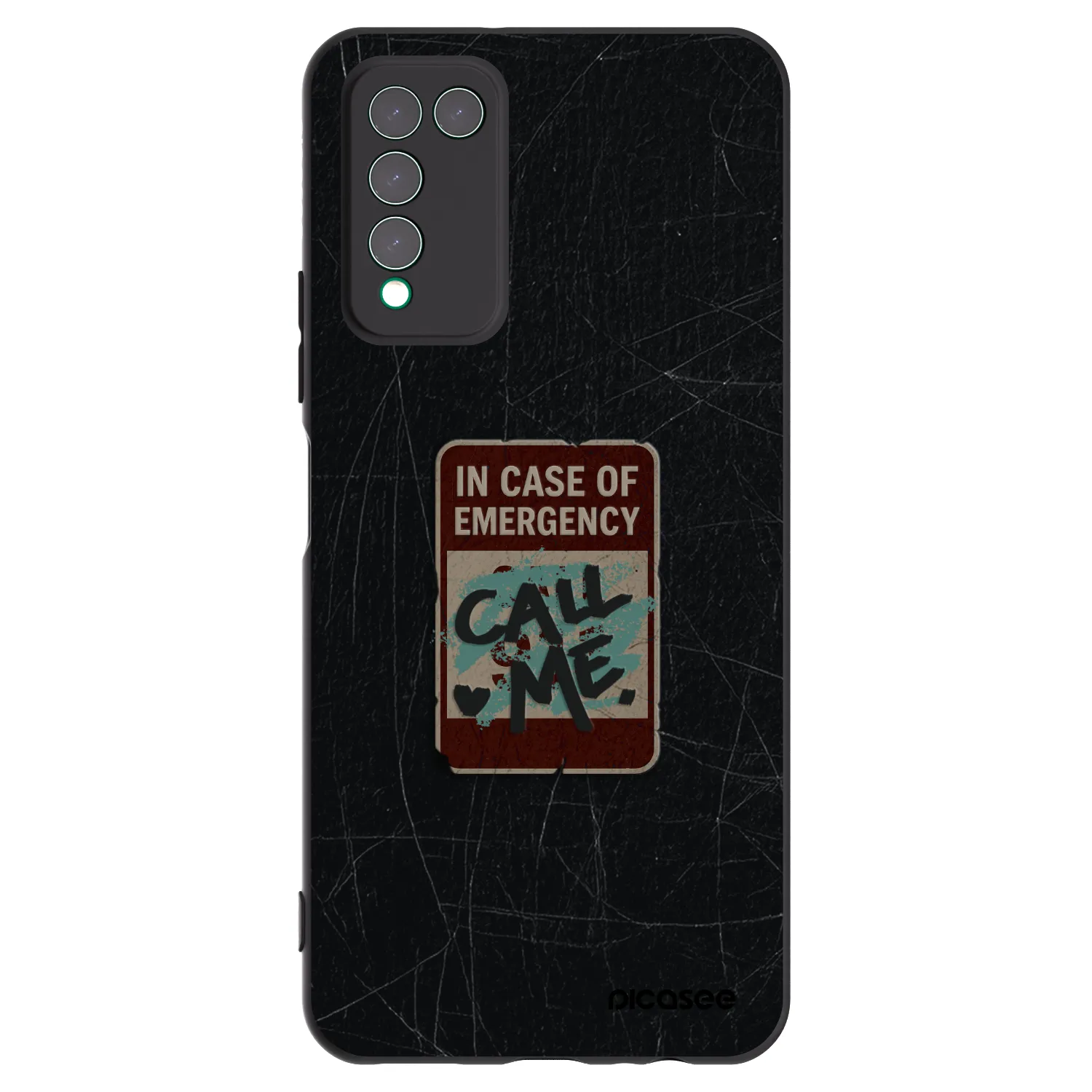 Picasee silikonový černý obal pro Honor 10X Lite - EMERGENCY