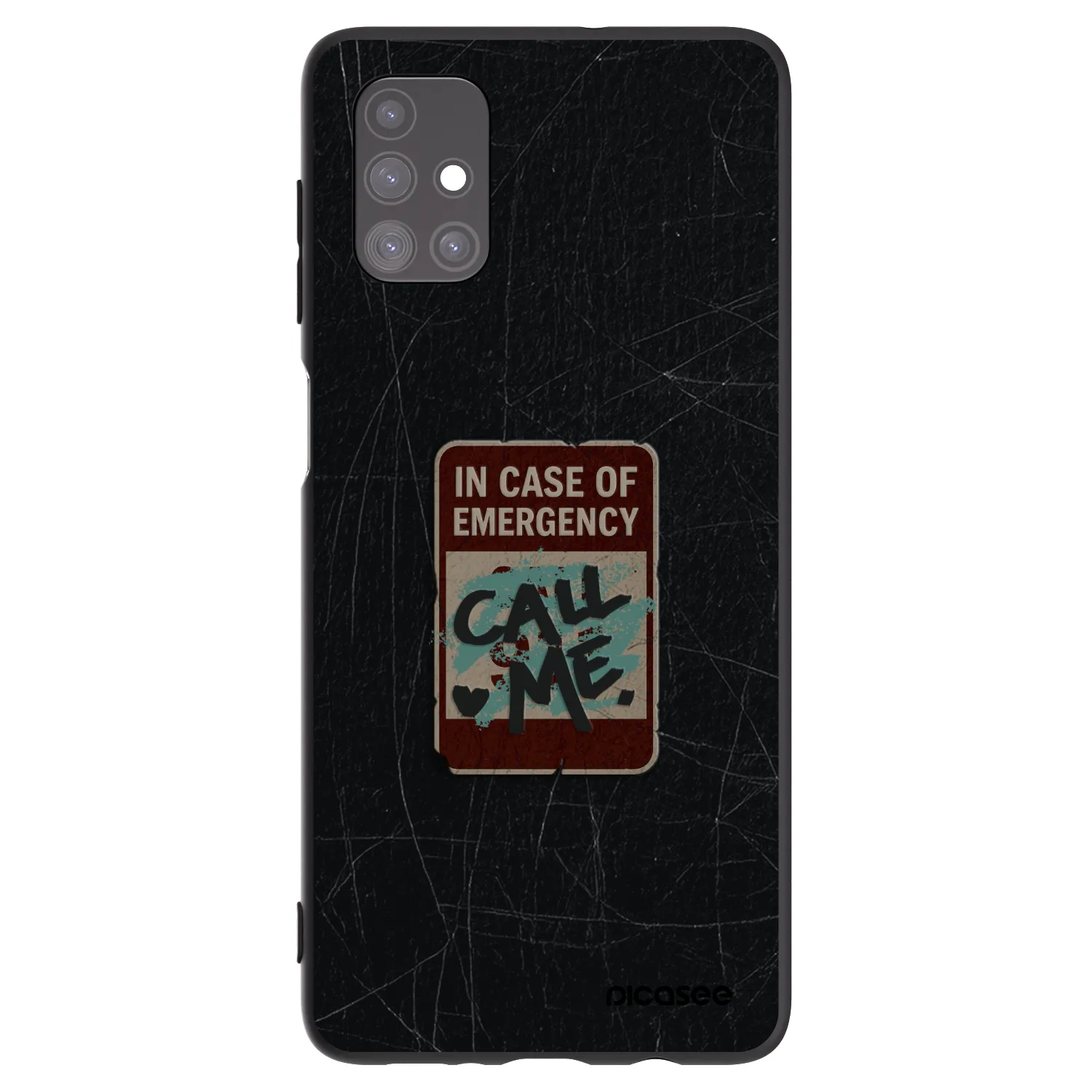 Picasee silikonový černý obal pro Samsung Galaxy M51 M515F - EMERGENCY