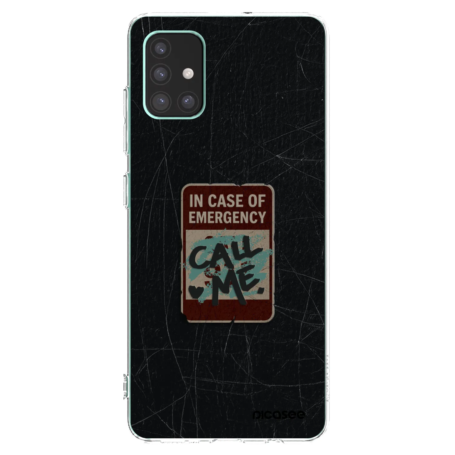 Picasee silikonový průhledný obal pro Samsung Galaxy M51 M515F - EMERGENCY