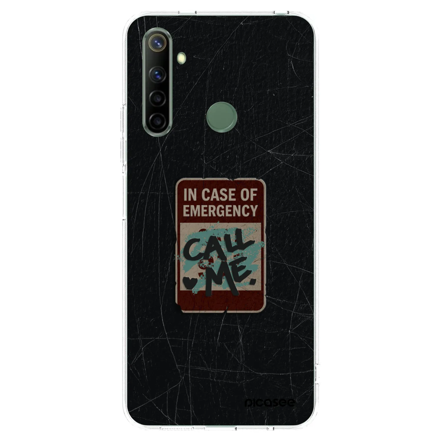 Picasee silikonový průhledný obal pro Realme 6i - EMERGENCY