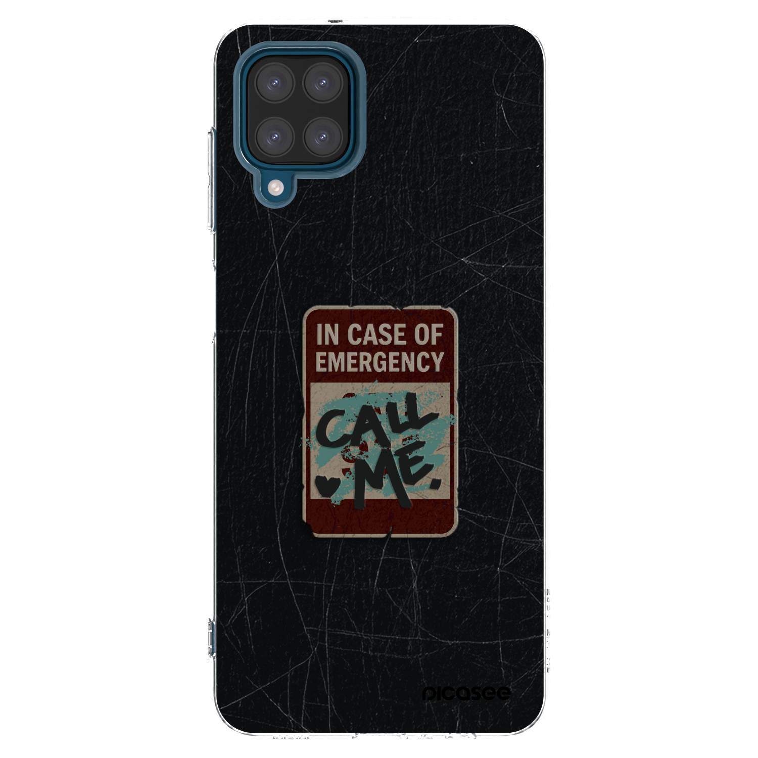 Picasee silikonový průhledný obal pro Samsung Galaxy A12 A125F - EMERGENCY