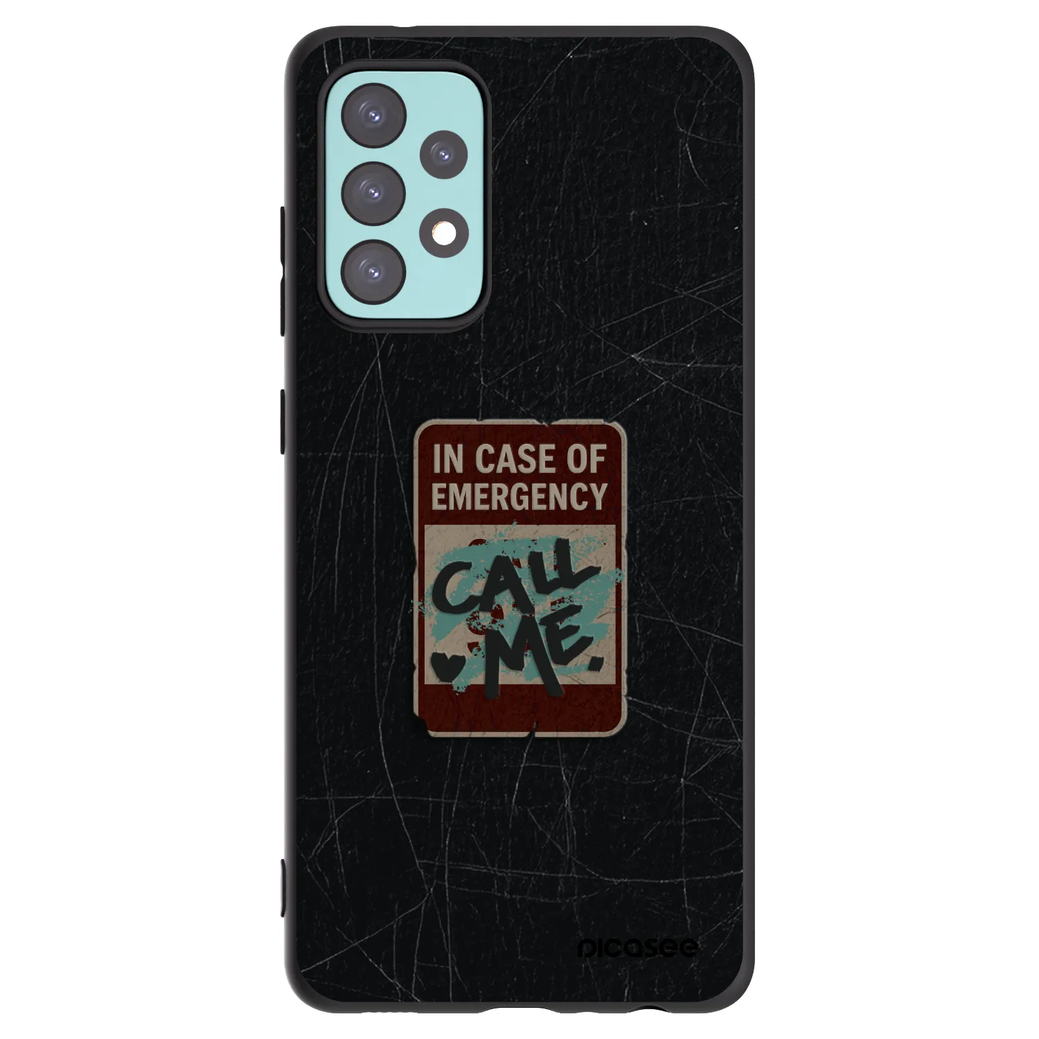 Picasee silikonový černý obal pro Samsung Galaxy A72 A725F - EMERGENCY