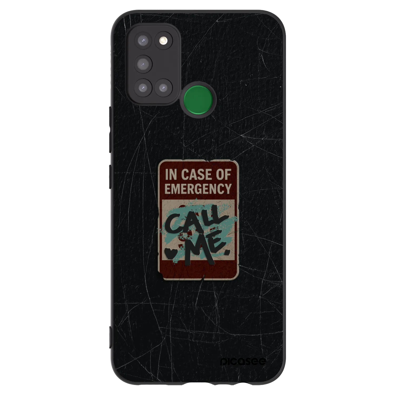 Picasee silikonový černý obal pro Realme 7i - EMERGENCY