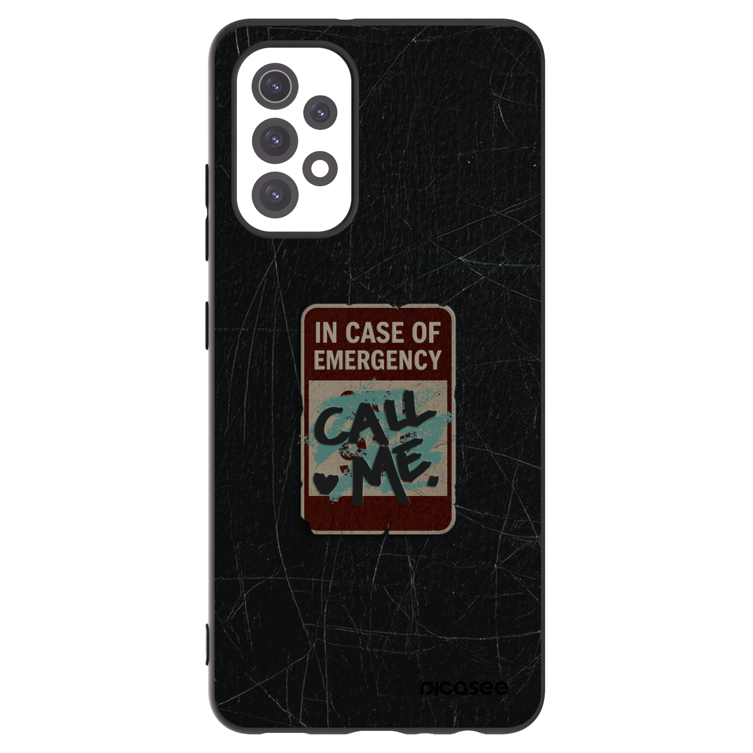 Picasee silikonový černý obal pro Samsung Galaxy A32 5G A326B - EMERGENCY