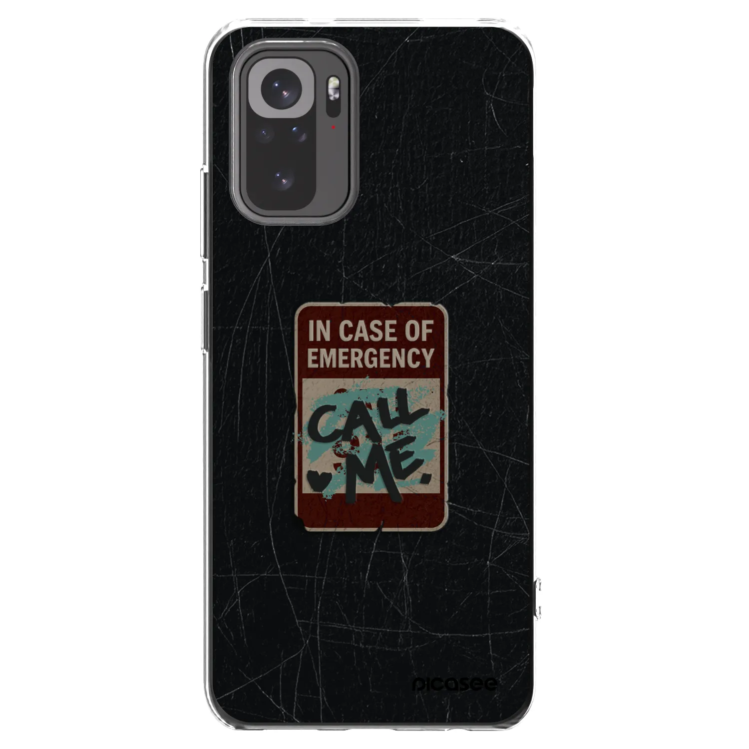Picasee silikonový průhledný obal pro Xiaomi Redmi Note 10S - EMERGENCY