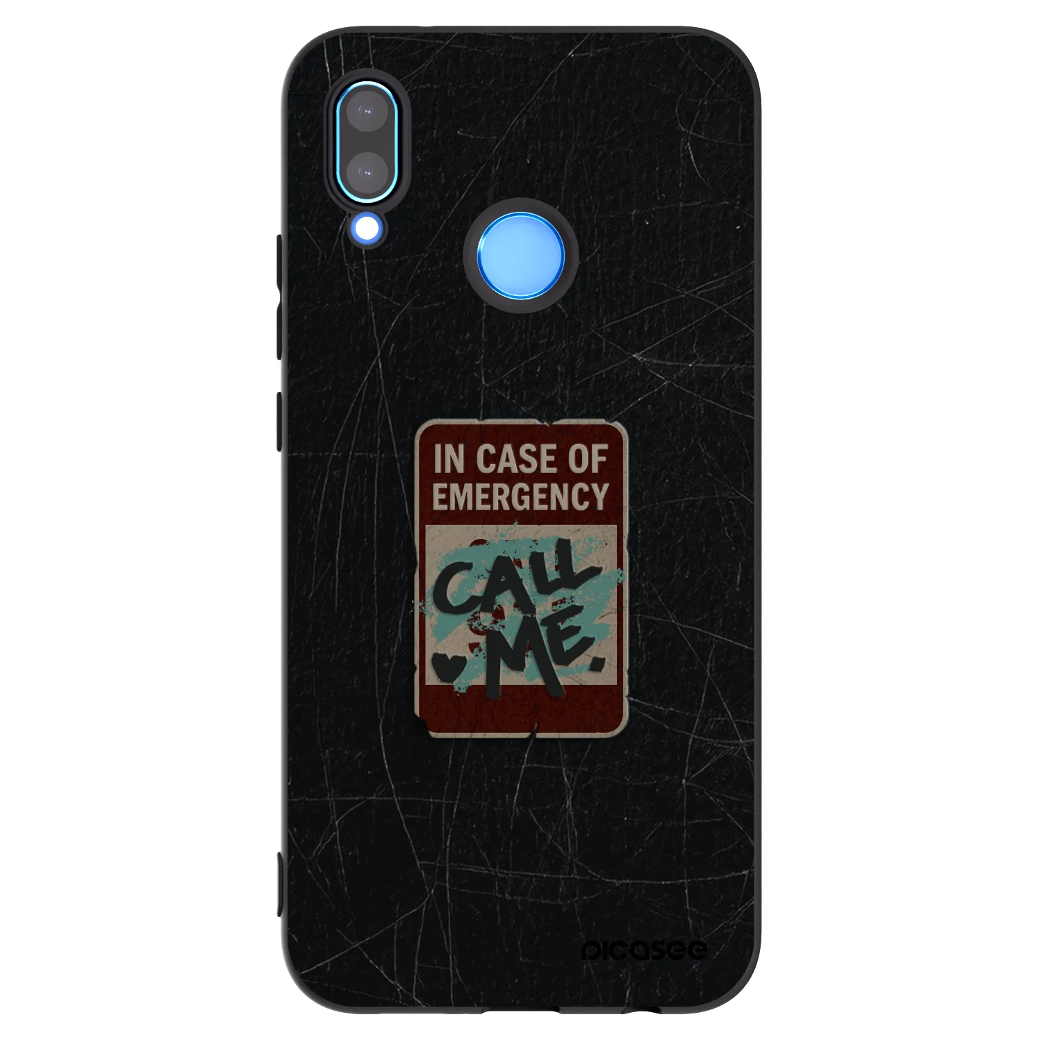 Picasee silikonový černý obal pro Huawei P20 Lite - EMERGENCY