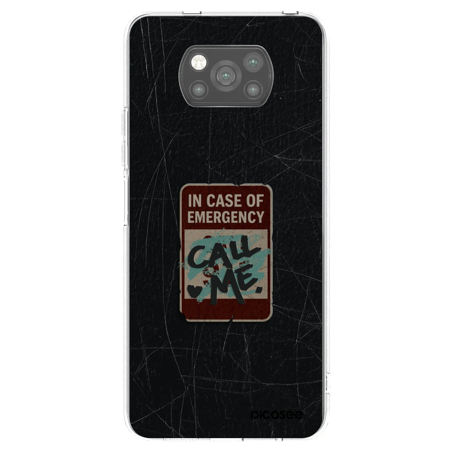 Picasee silikonový černý obal pro Xiaomi Poco X3 Pro - EMERGENCY