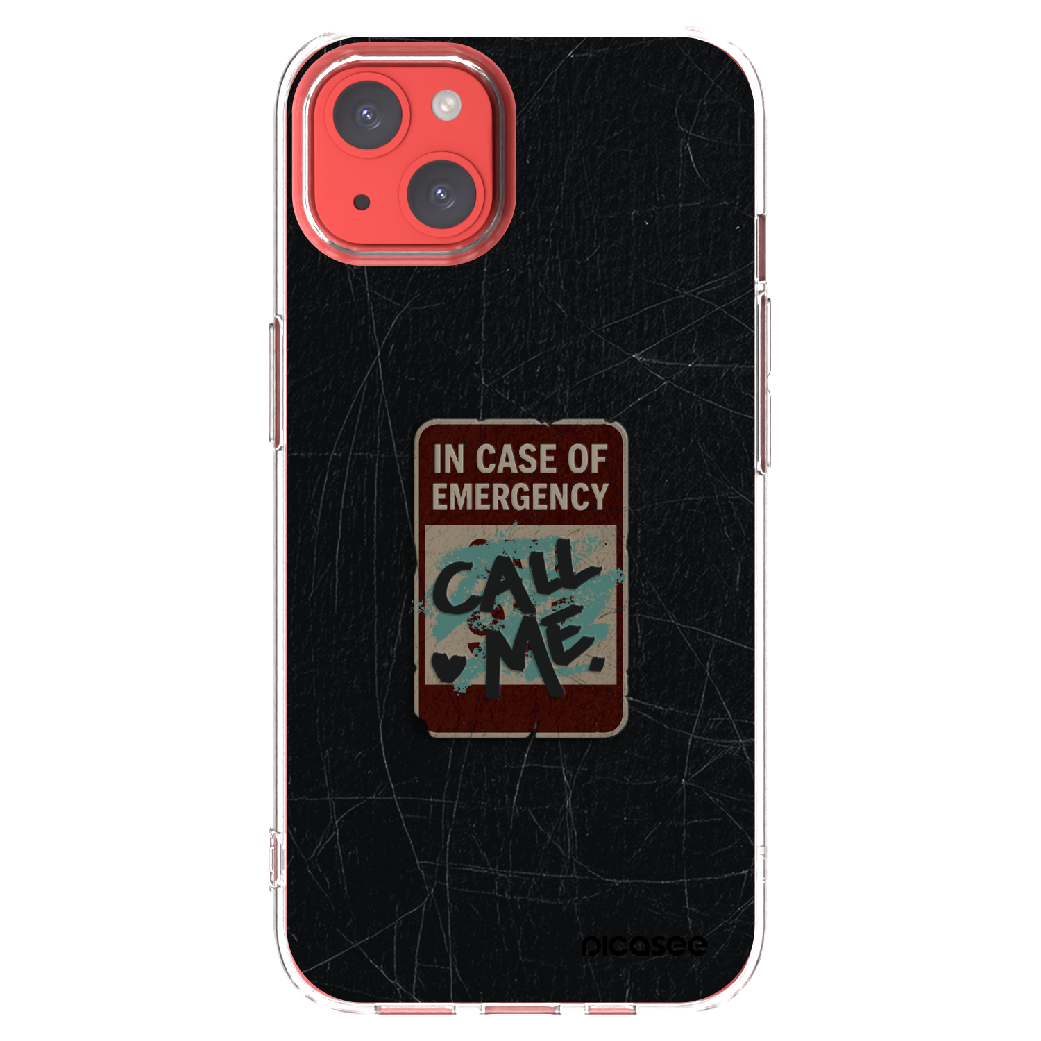 Picasee silikonový průhledný obal pro Apple iPhone 13 - EMERGENCY